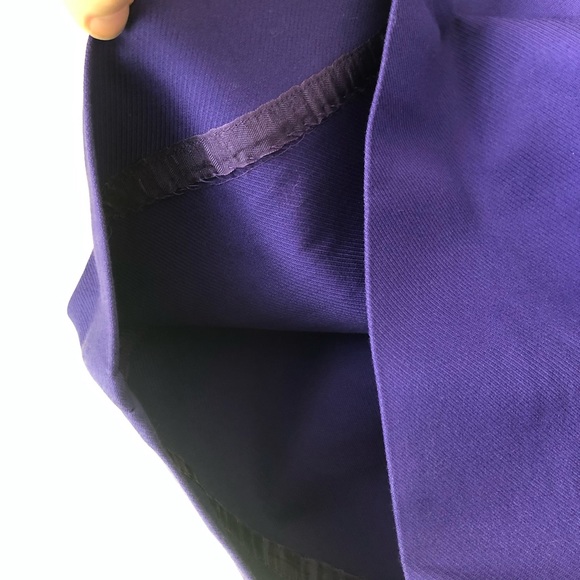 J. Crew Factory Bright Purple 100% Cotton Pencil Mini Skirt 10 - Picture 2 of 5
